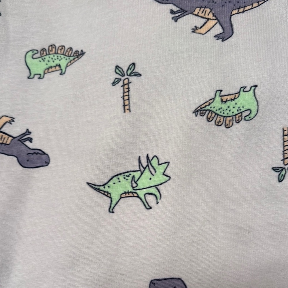 Carter's Blue Dinosaur and Striped Baby One Piece Set - Picture 3 of 11